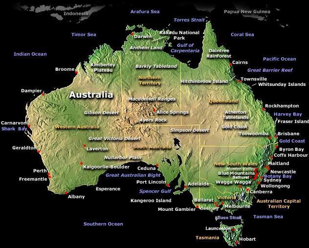 map of Australia