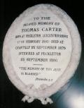 Memorial to Thomas Carter